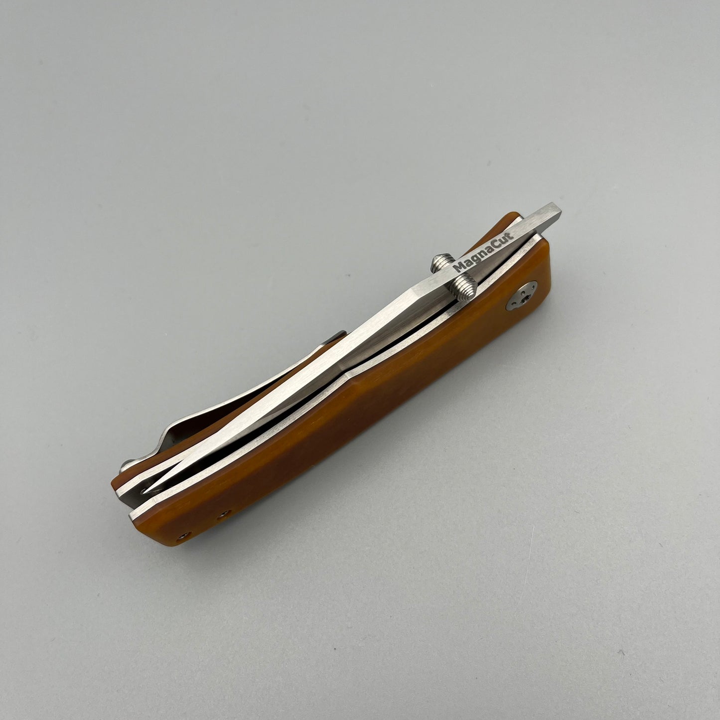 Frenzy No. 4 - MagnaCut, two-tone paper micarta