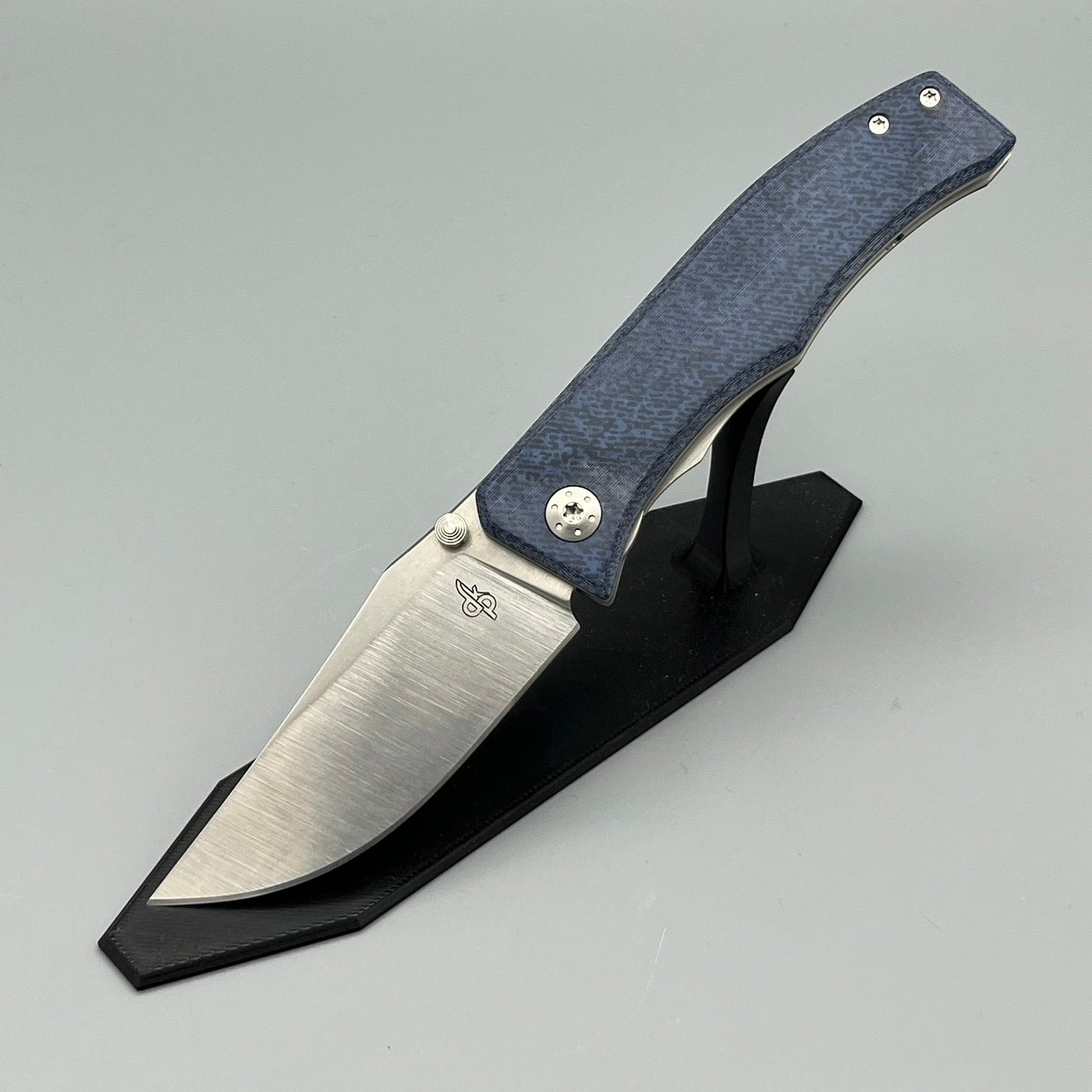 Frenzy No. 17 - S90V, "denim" micarta