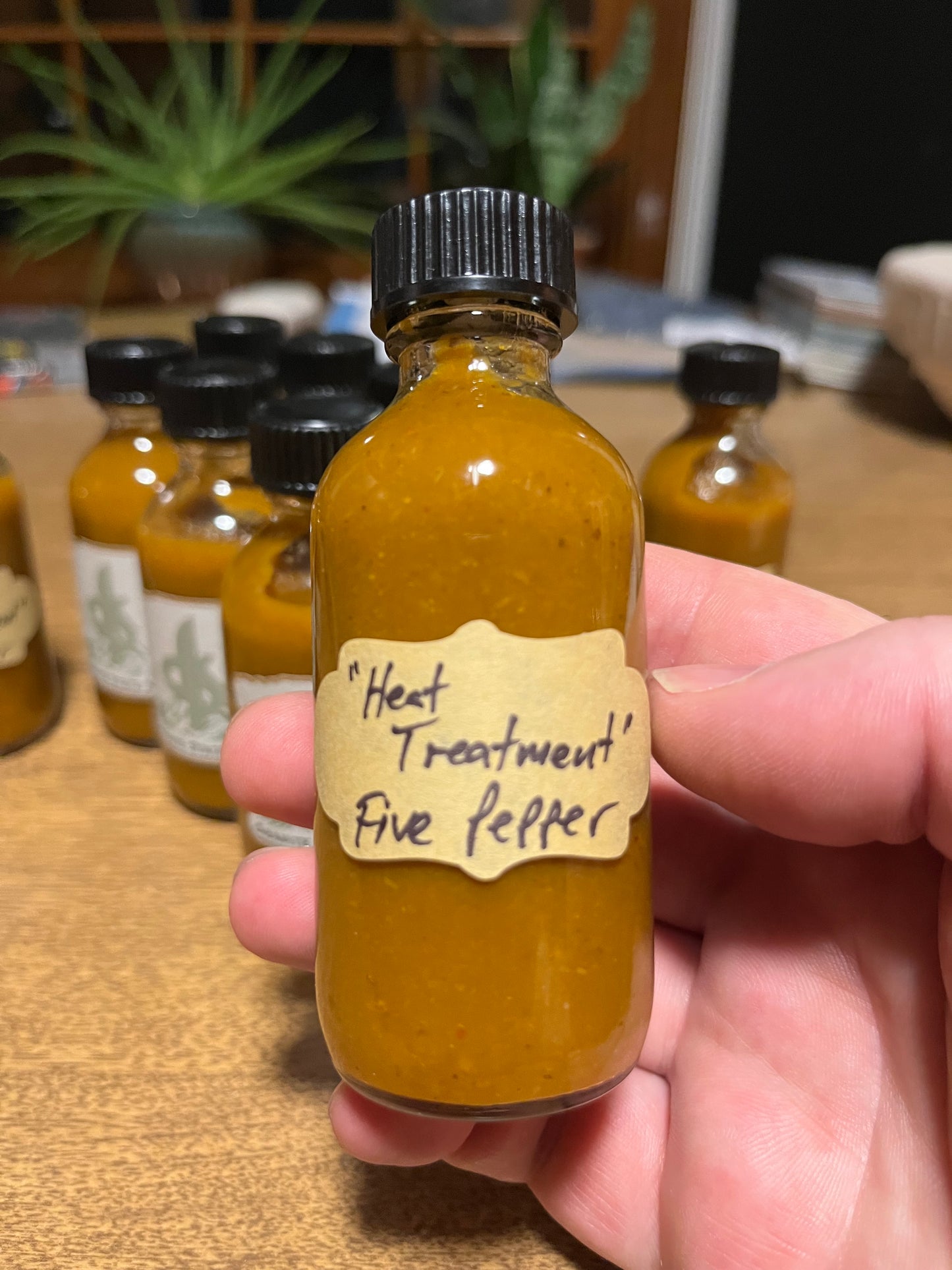 "Heat Treatment" Five Pepper hot sauce